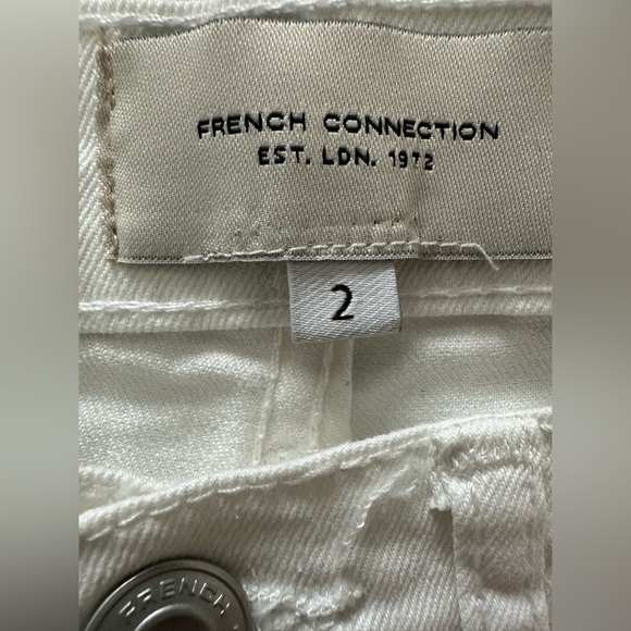 French Connection Size 2 Summer White NWT Women's  Denim Ankle Skinny Jeans - Picture 3 of 5